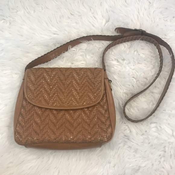Vintage Handbags - Vintage LC Woven Crossbody Bag